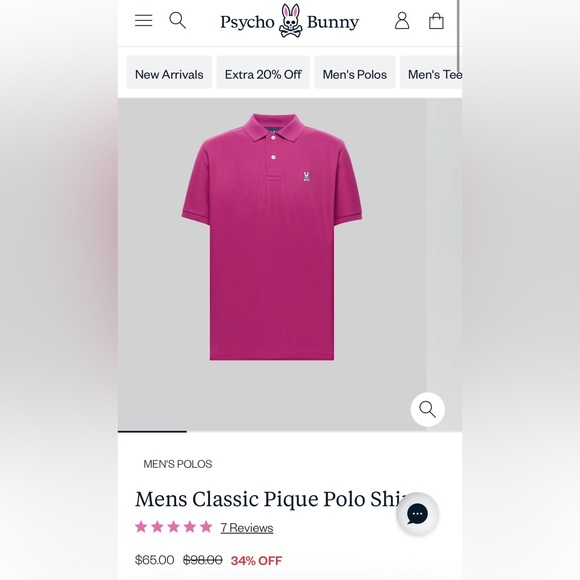 Psycho Bunny Polo Pique Shirt Trio set combo - Lavender, Green, Fuchsia - Picture 11 of 11